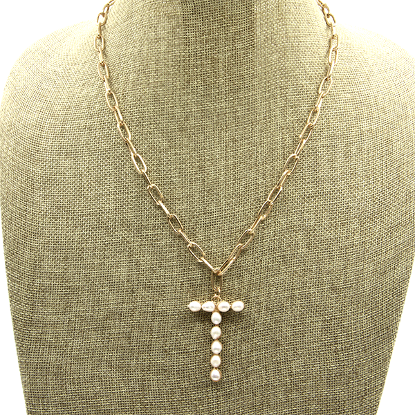 Fresh Water Pearl Initial Necklace