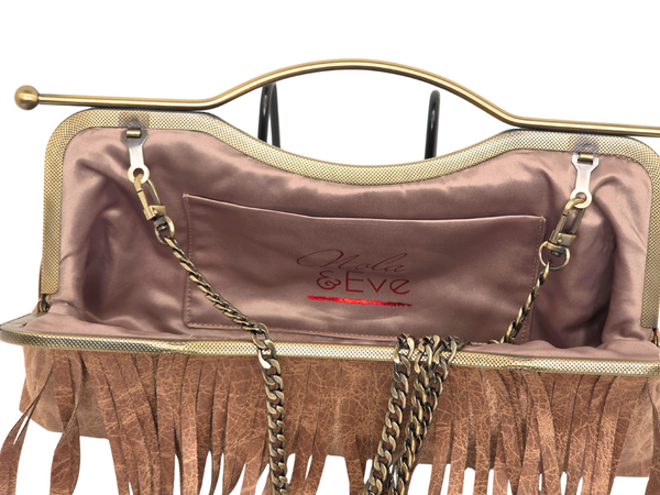 Faux Leather Fringe Handbag / Crossbody