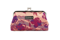 Nola & Eve Blossom Veil Classic handmade floral brocade clutch with gold kiss-lock frame, limited-edition statement bag