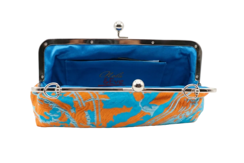 Handmade Desert Mirage Classic brocade evening clutch by Nola & Eve, limited edition