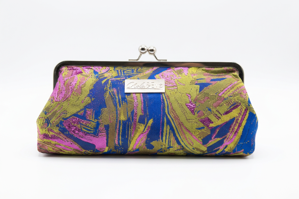 Handmade Midnight Skyline Classic brocade evening clutch by Nola & Eve, limited edition