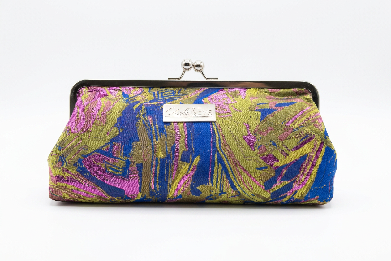 Handmade Midnight Skyline Classic brocade evening clutch by Nola & Eve, limited edition
