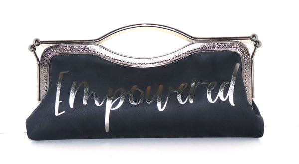 Mood Black Suede Clutch