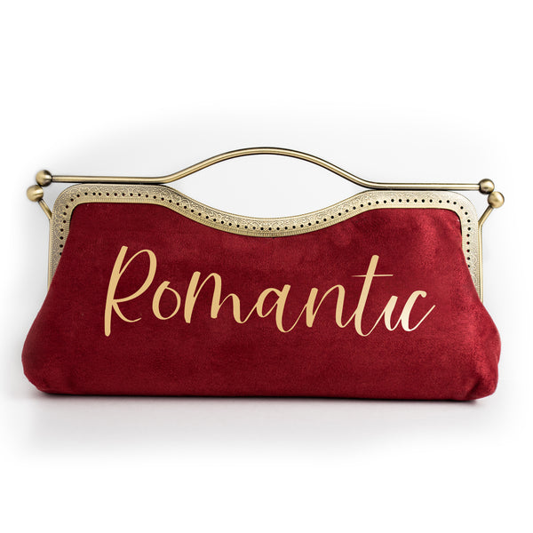 Mood Cranberry Suede Clutch