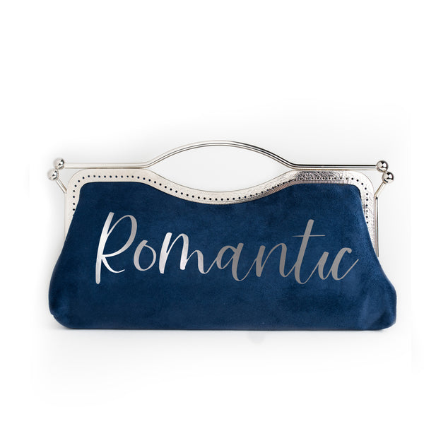 Mood Navy Suede Clutch