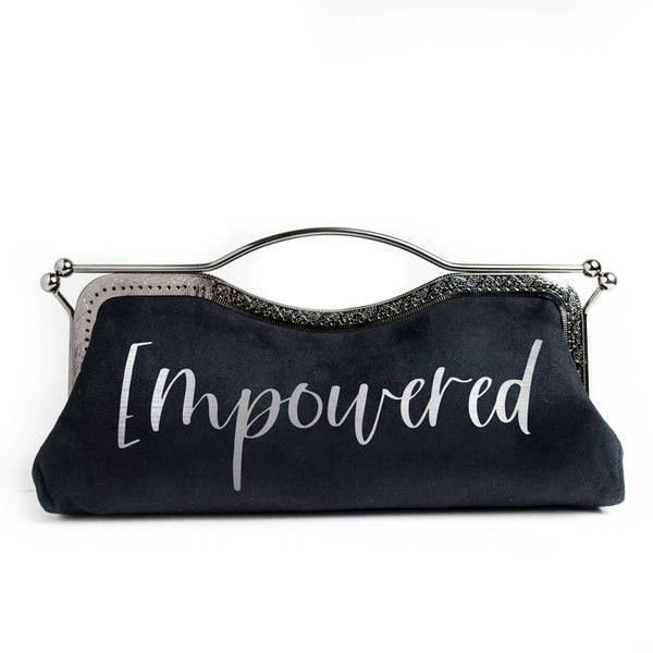 Mood Black Suede Clutch