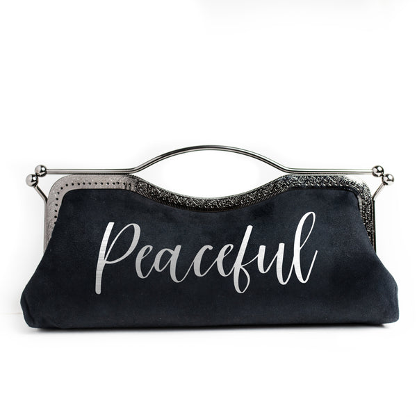 Mood Black Suede Clutch